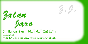 zalan jaro business card